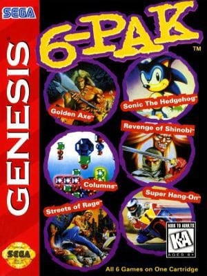 Game box artwork for Genesis 6-Pak