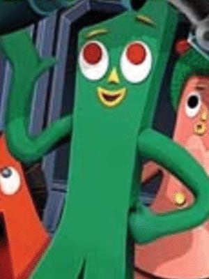 Game box artwork for Gumby vs. the Astrobots