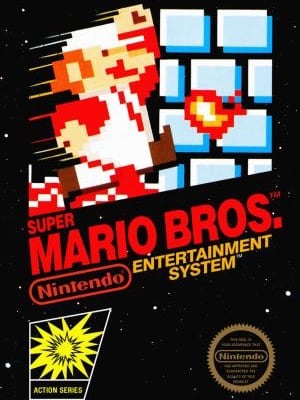 Game box artwork for Super Mario Bros.