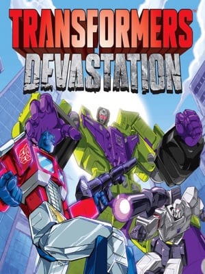 Game box artwork for Transformers Devastation