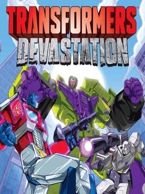 Game box artwork for Transformers Devastation
