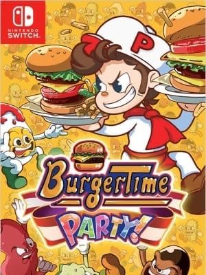 Game box artwork for BurgerTime Party!